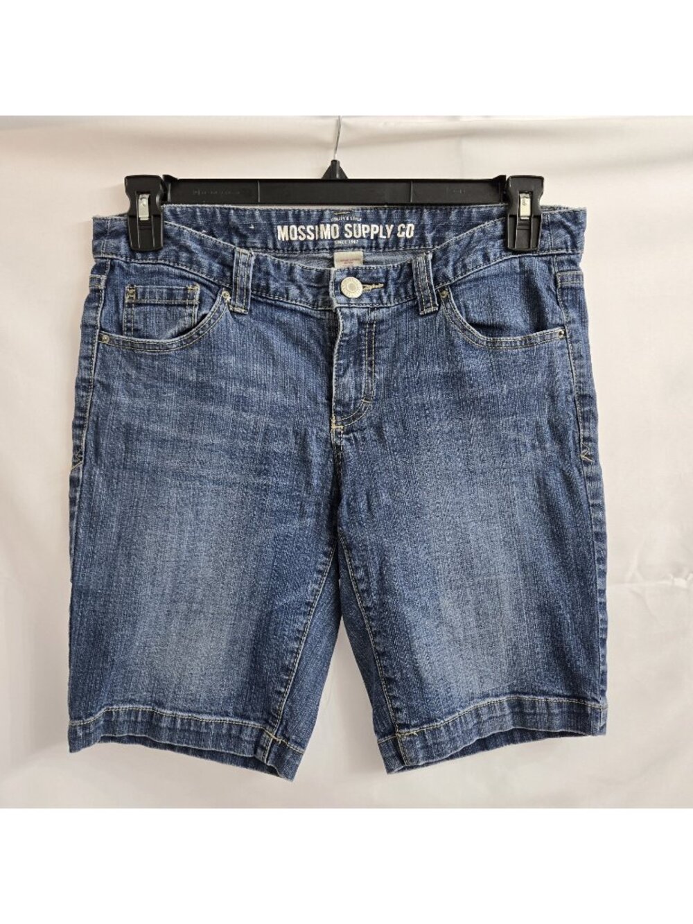 Mossimo Supply Co Bermuda Blue Jean Shorts Juniors Size 11 "Fit 6"